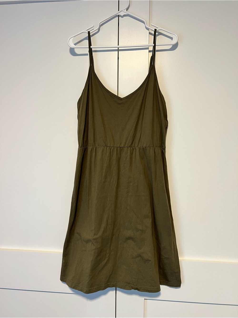 Noisy May Olive Spaghetti Strap Dress